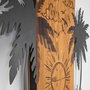 Wallity Hawaii Accesorio Decorativo de Pared Negro y Nogal